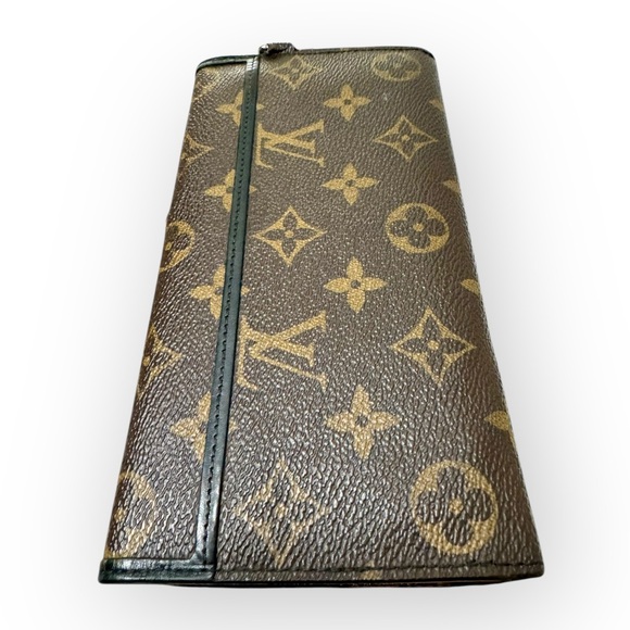 LOUIS VUITTON Monogram Macassar Portefeuille Brown w/Auth Chain - Picture 6 of 16